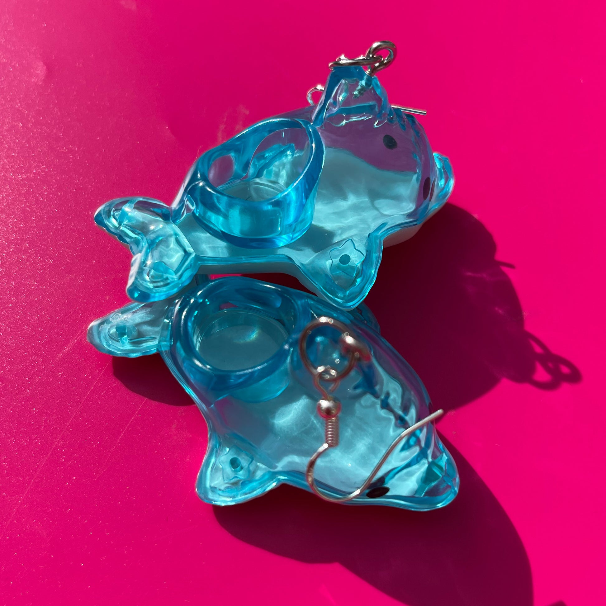 Dolphin Swimming Pool Float Earrings - Cuteryko