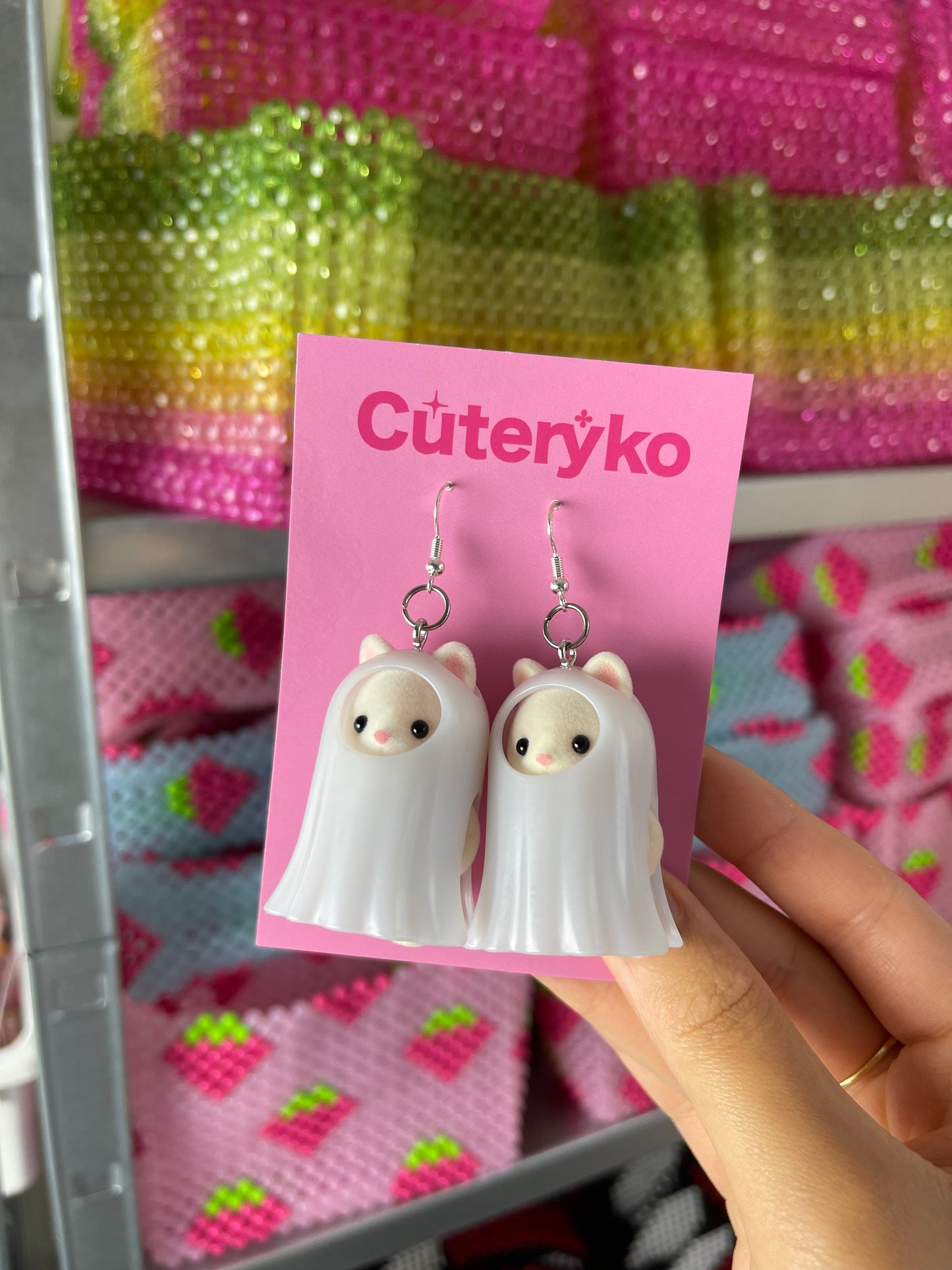 Pendientes de las familias Sylvanian de Halloween