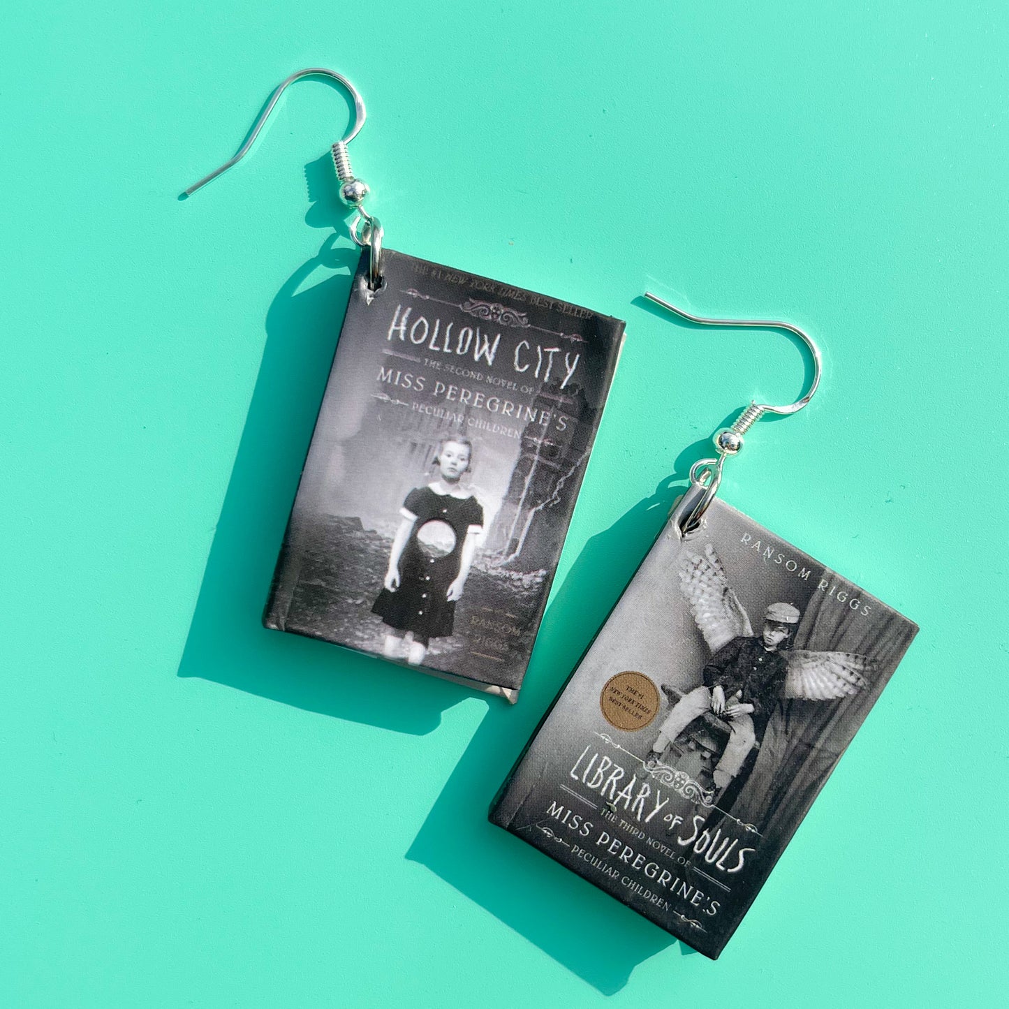 Hallow City and Library of Souls Book Earrings