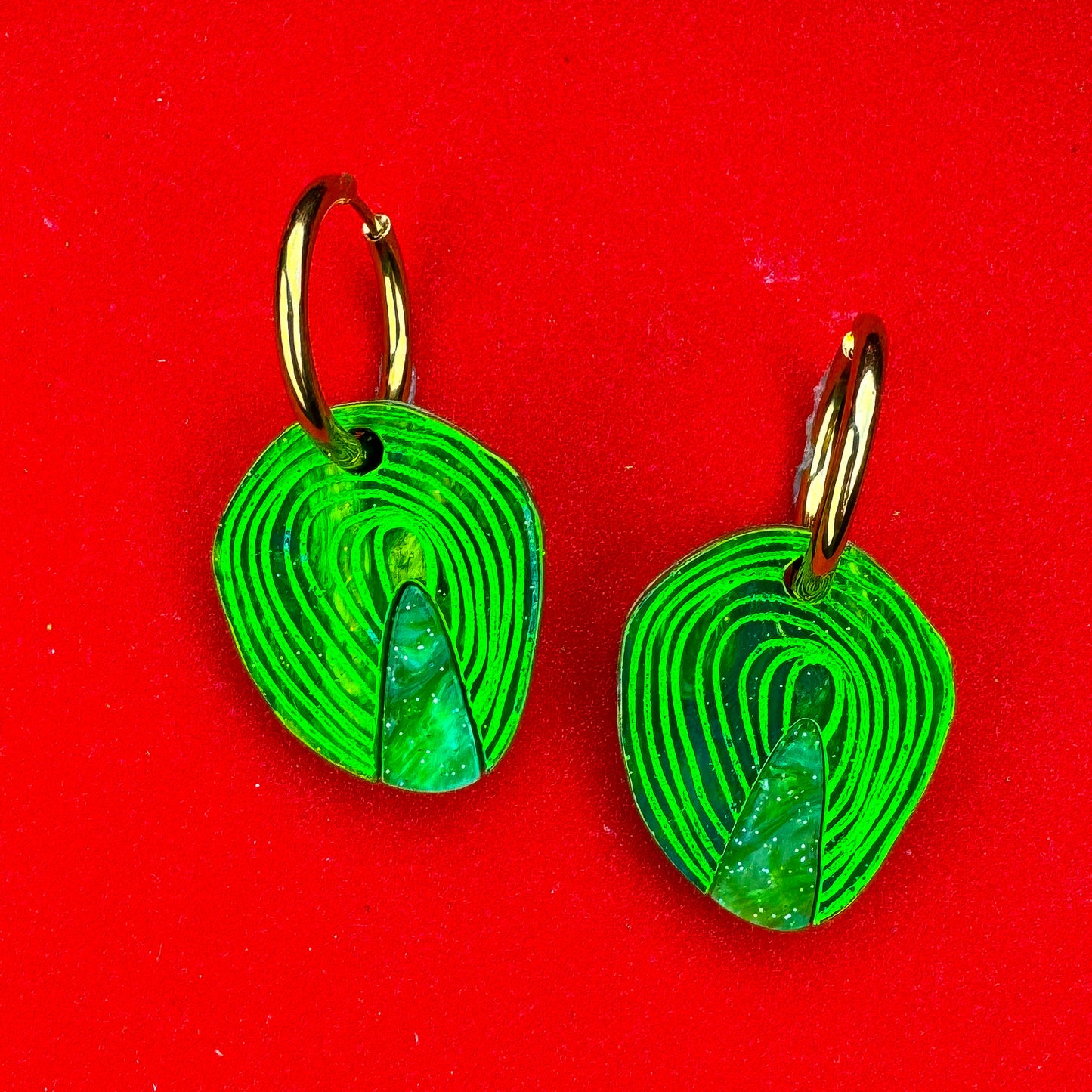 Brussel Sprout Hoop Earrings