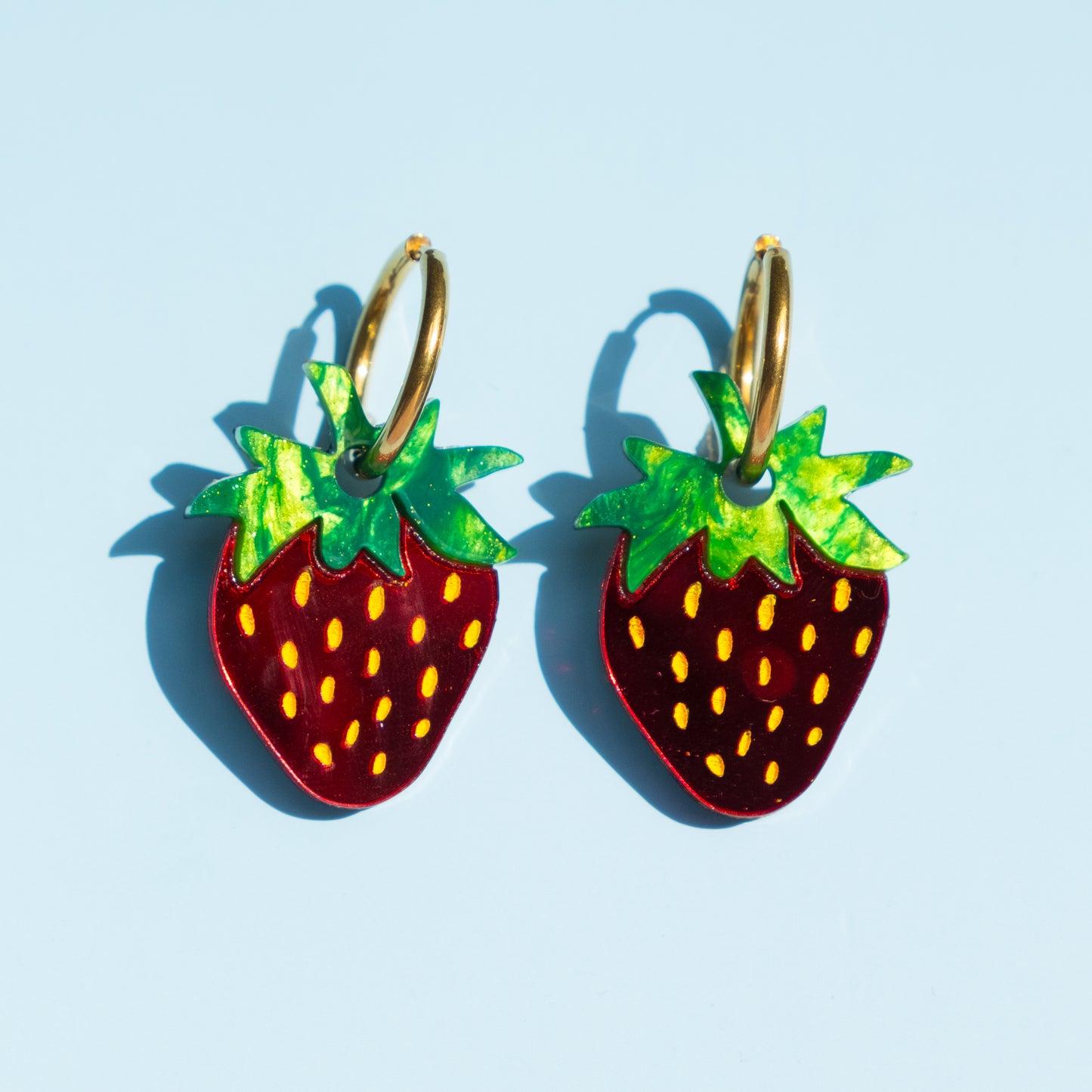 Strawberry Hoop Earrings