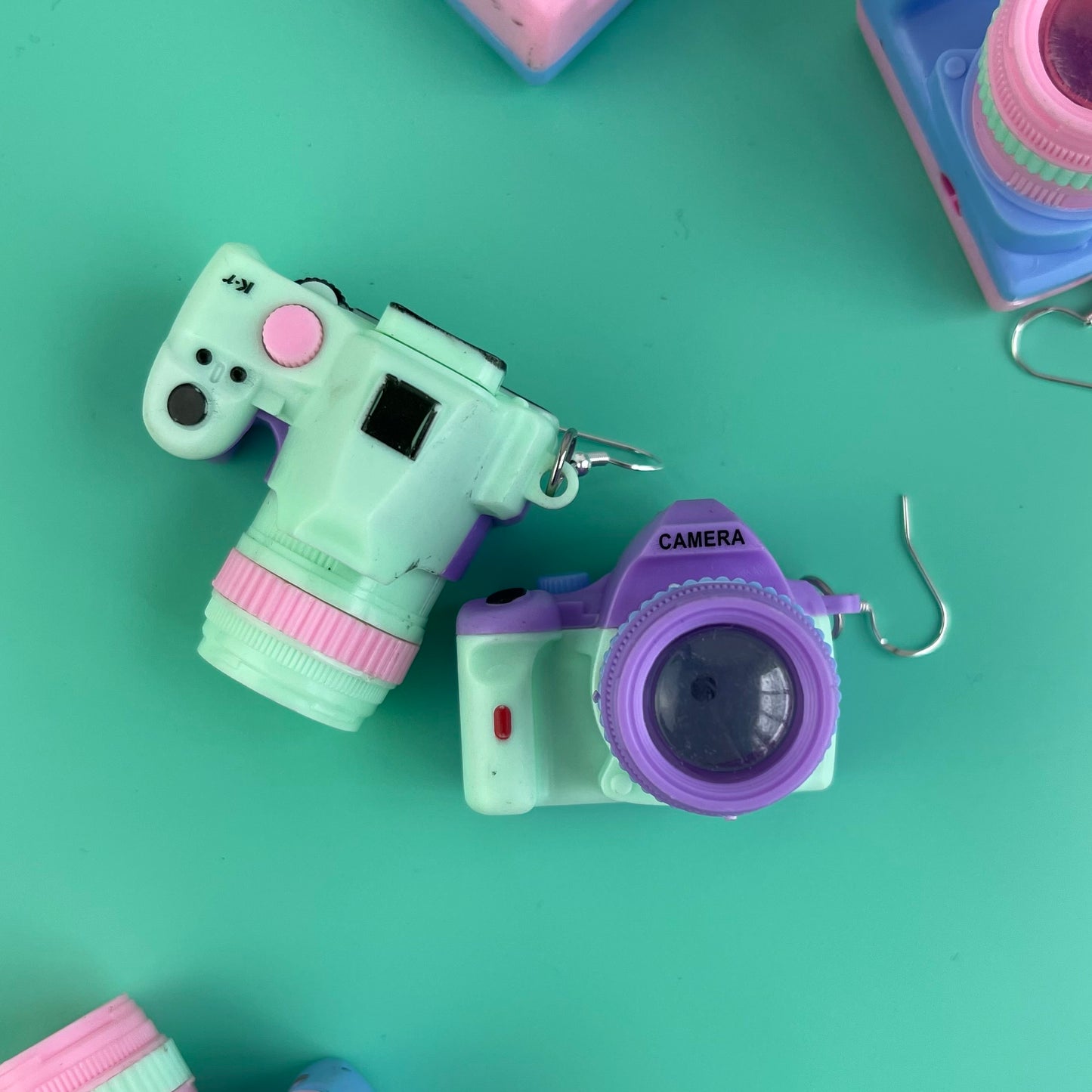 Pastel Camera Earrings - Cuteryko