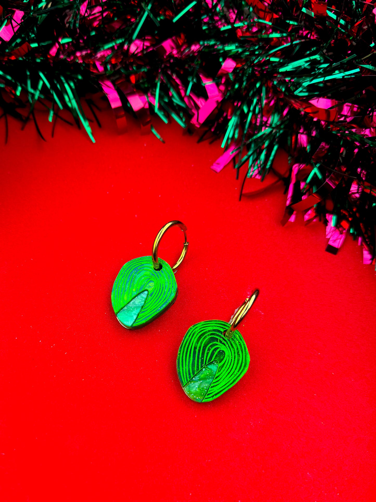 Brussel Sprout Hoop Earrings