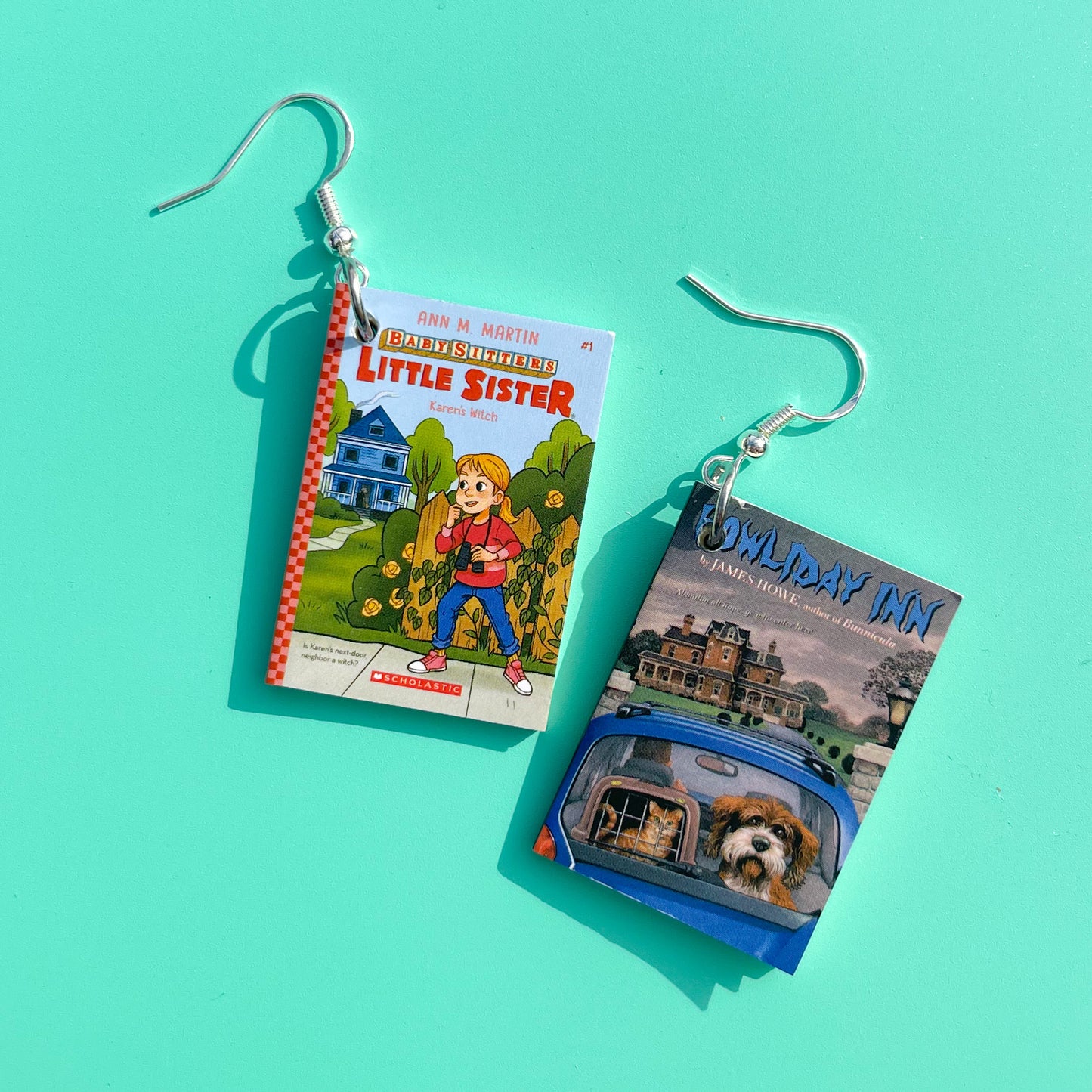 Little Sister and Howliday Inn Book Earrings