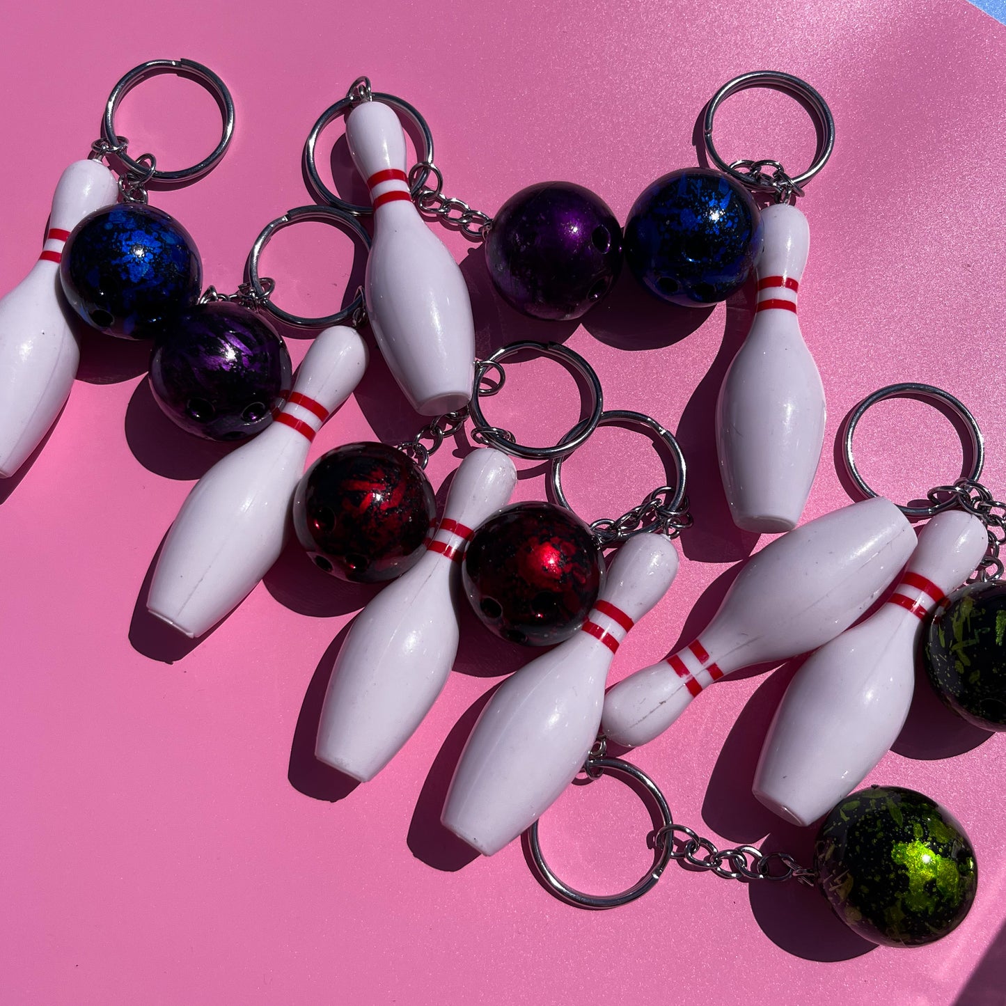 Bowling Ball and Pin Keychain - Cuteryko