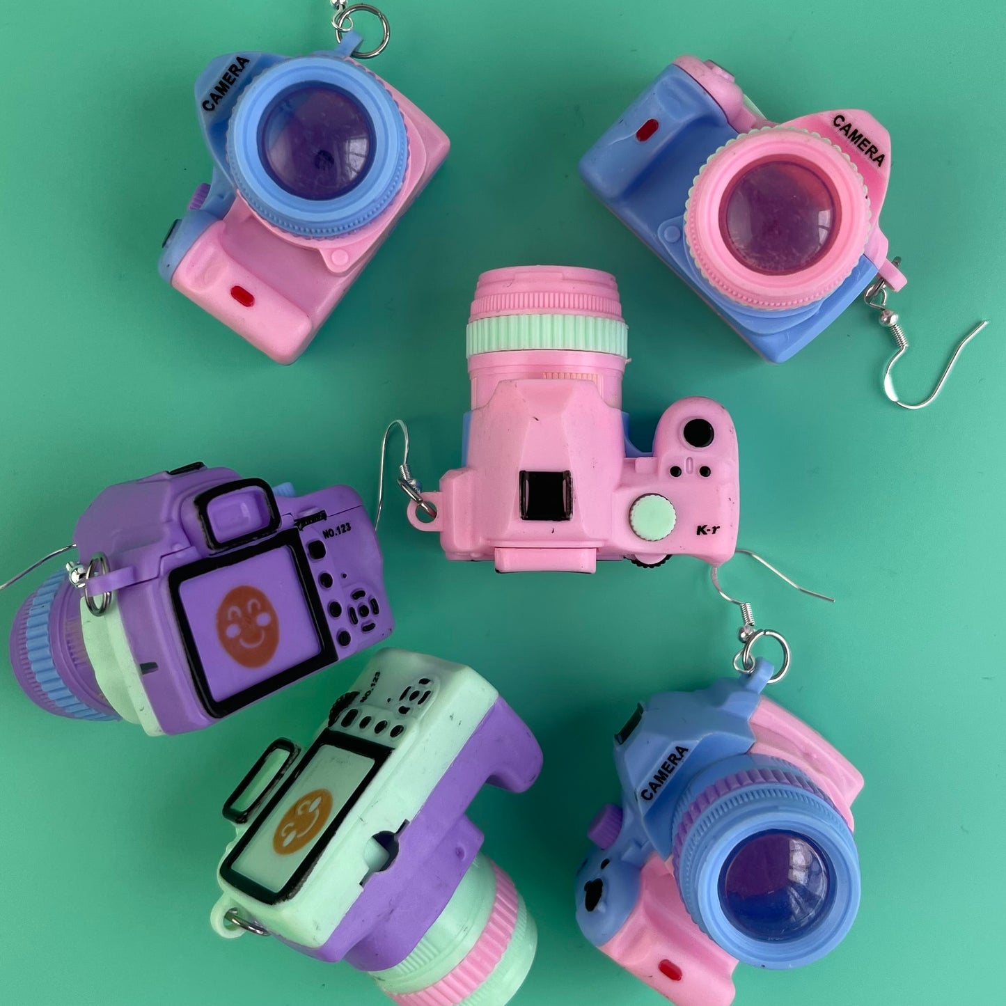 Pastel Camera Earrings - Cuteryko