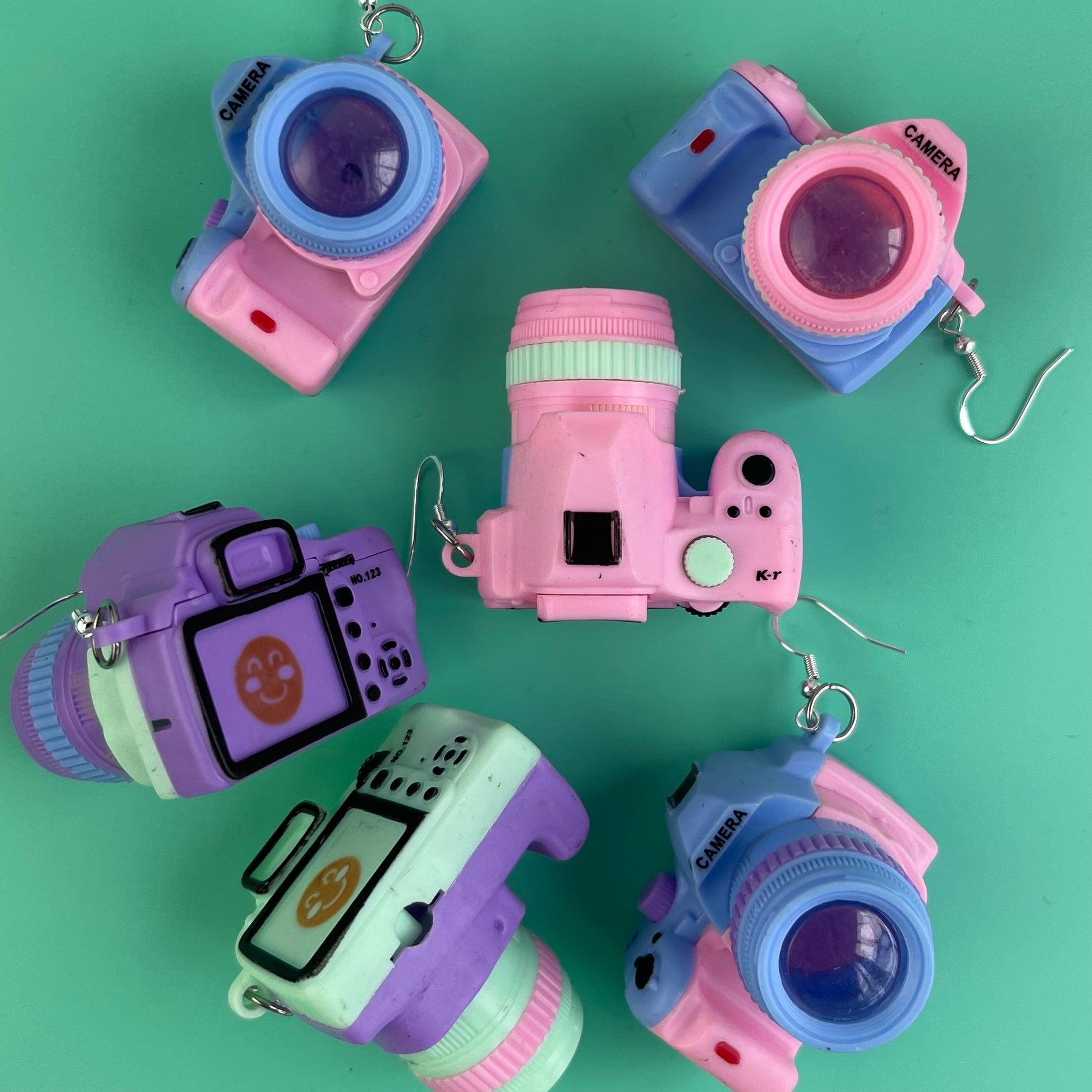 Pastel Camera Earrings - Cuteryko