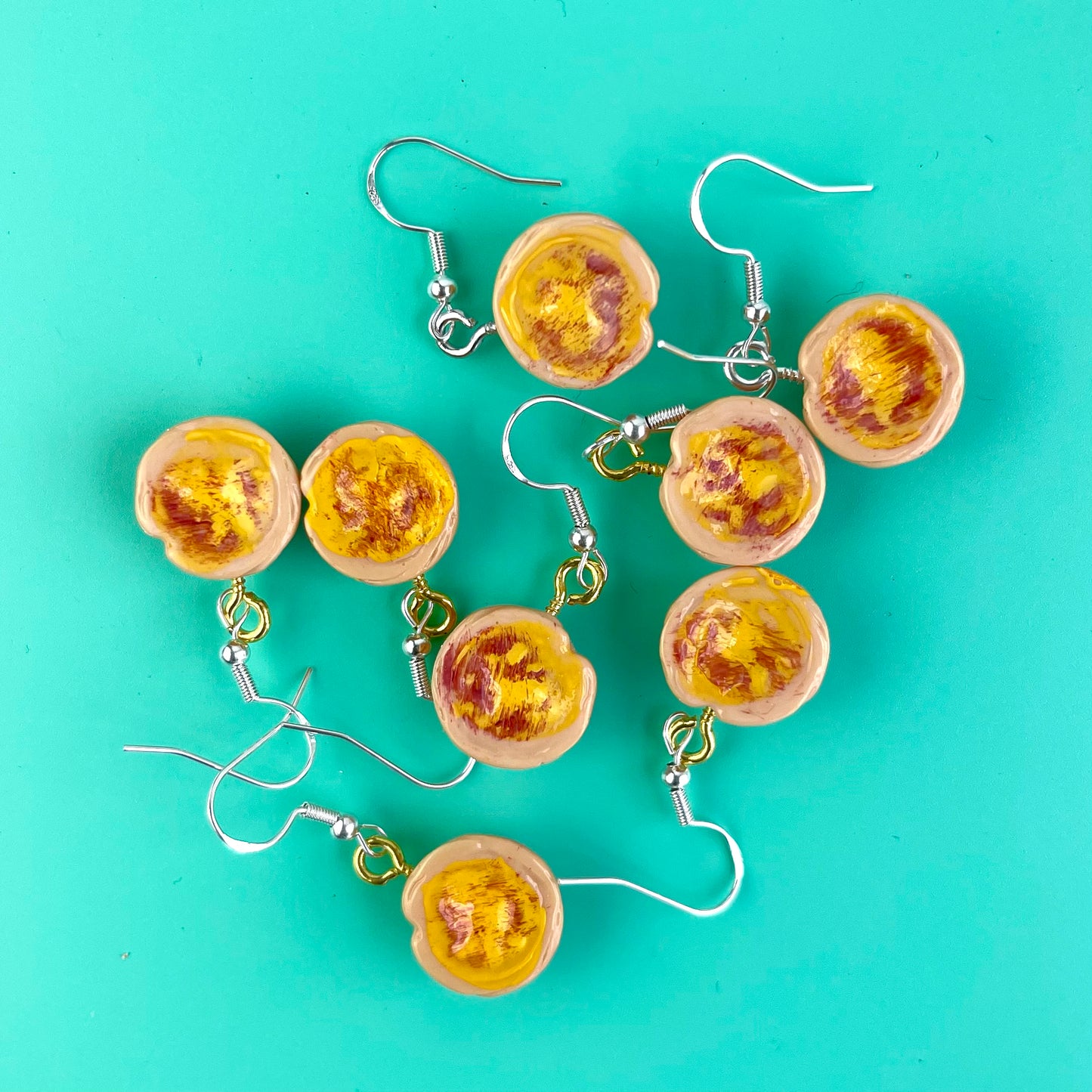 Portuguese Egg Tart Earrings - Cuteryko