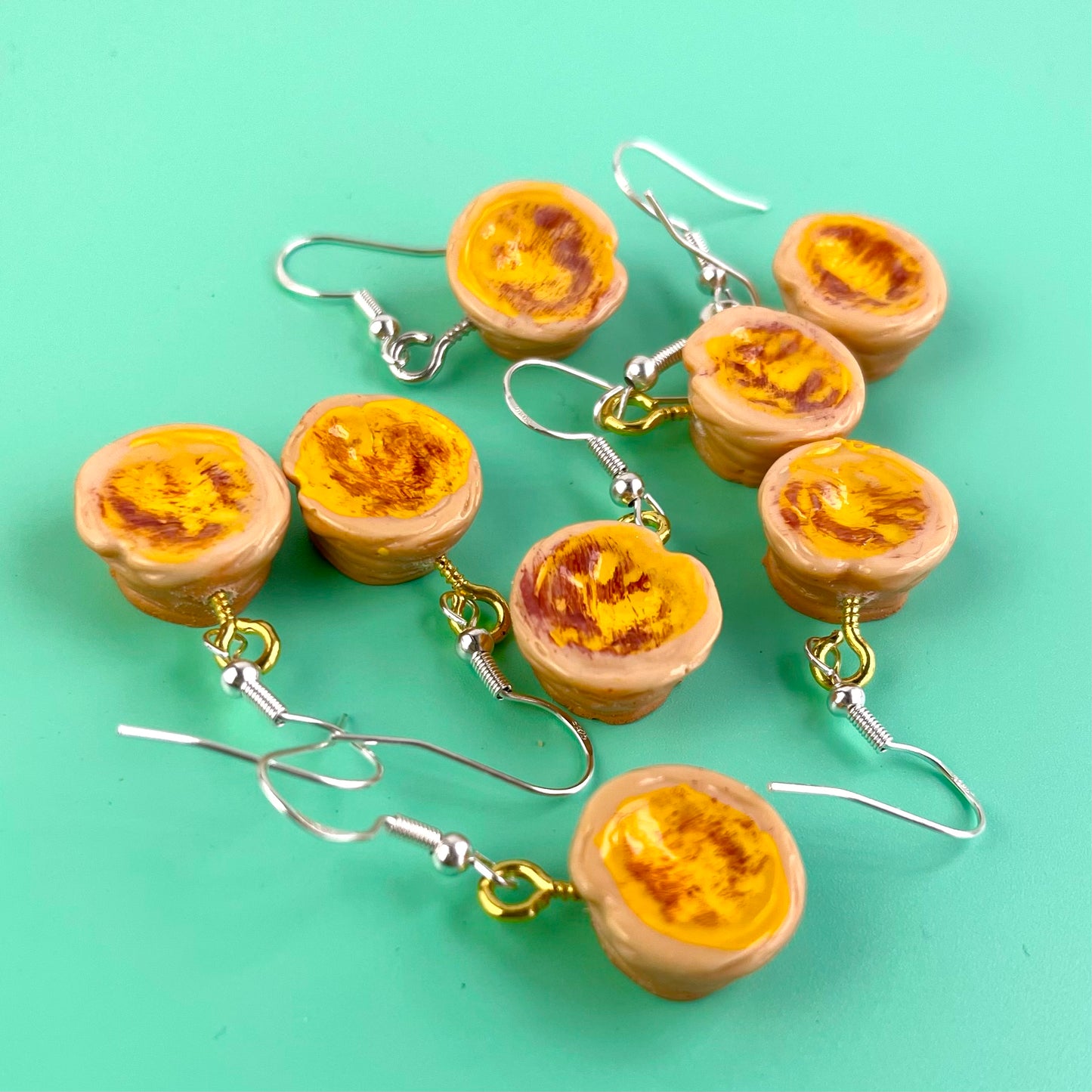 Portuguese Egg Tart Earrings - Cuteryko