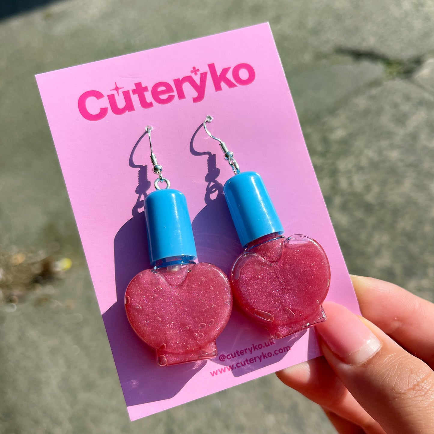 Heart Lip Gloss Earrings