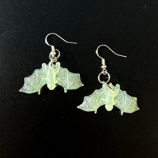 Glow In The Dark Bat Earrings