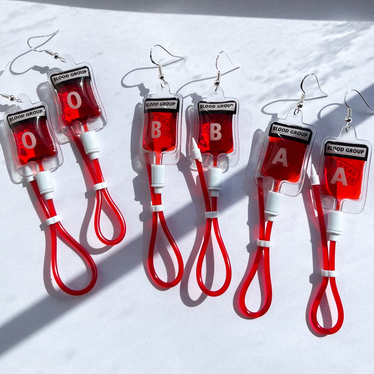 Blood Bag Earrings