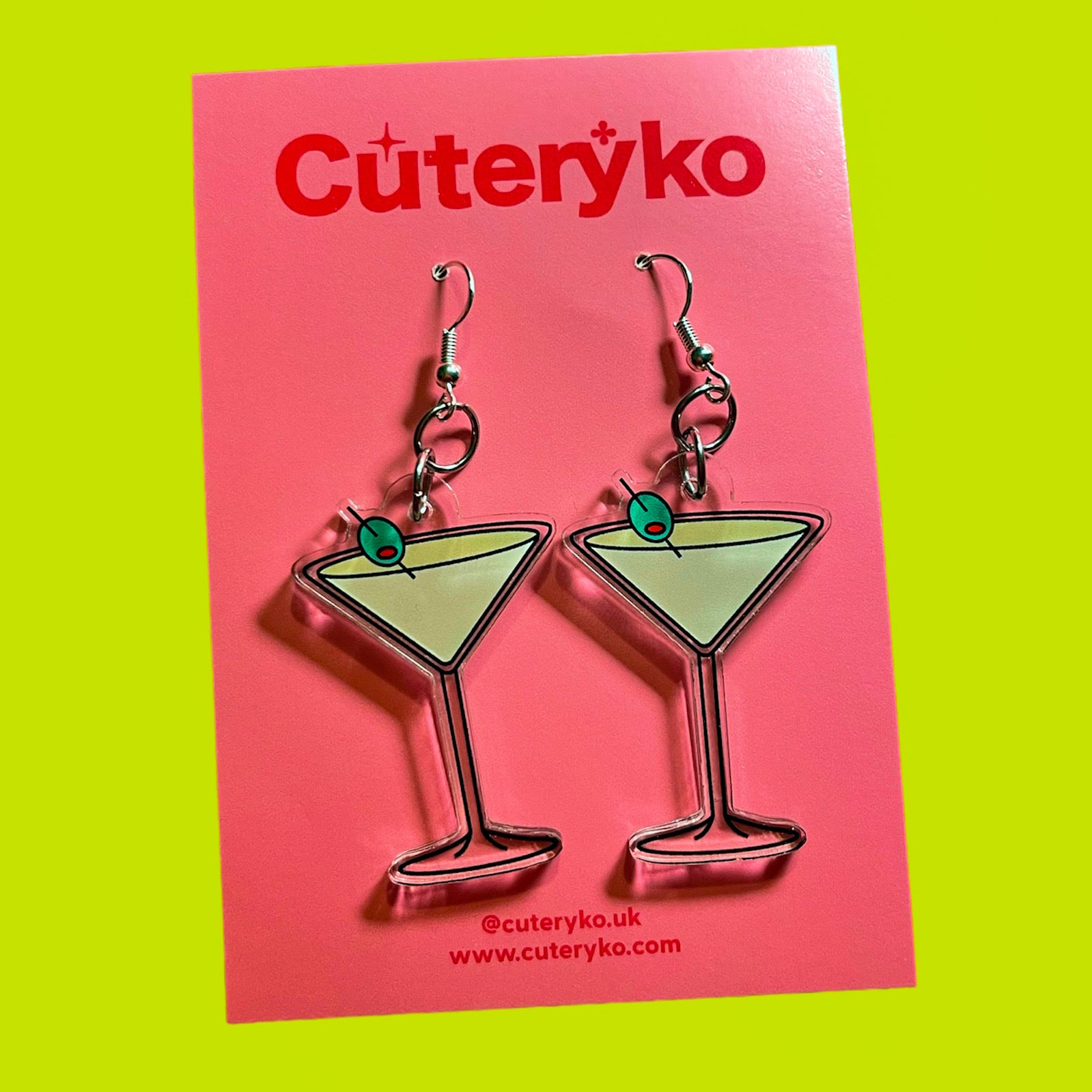 Martini Earrings - Cuteryko