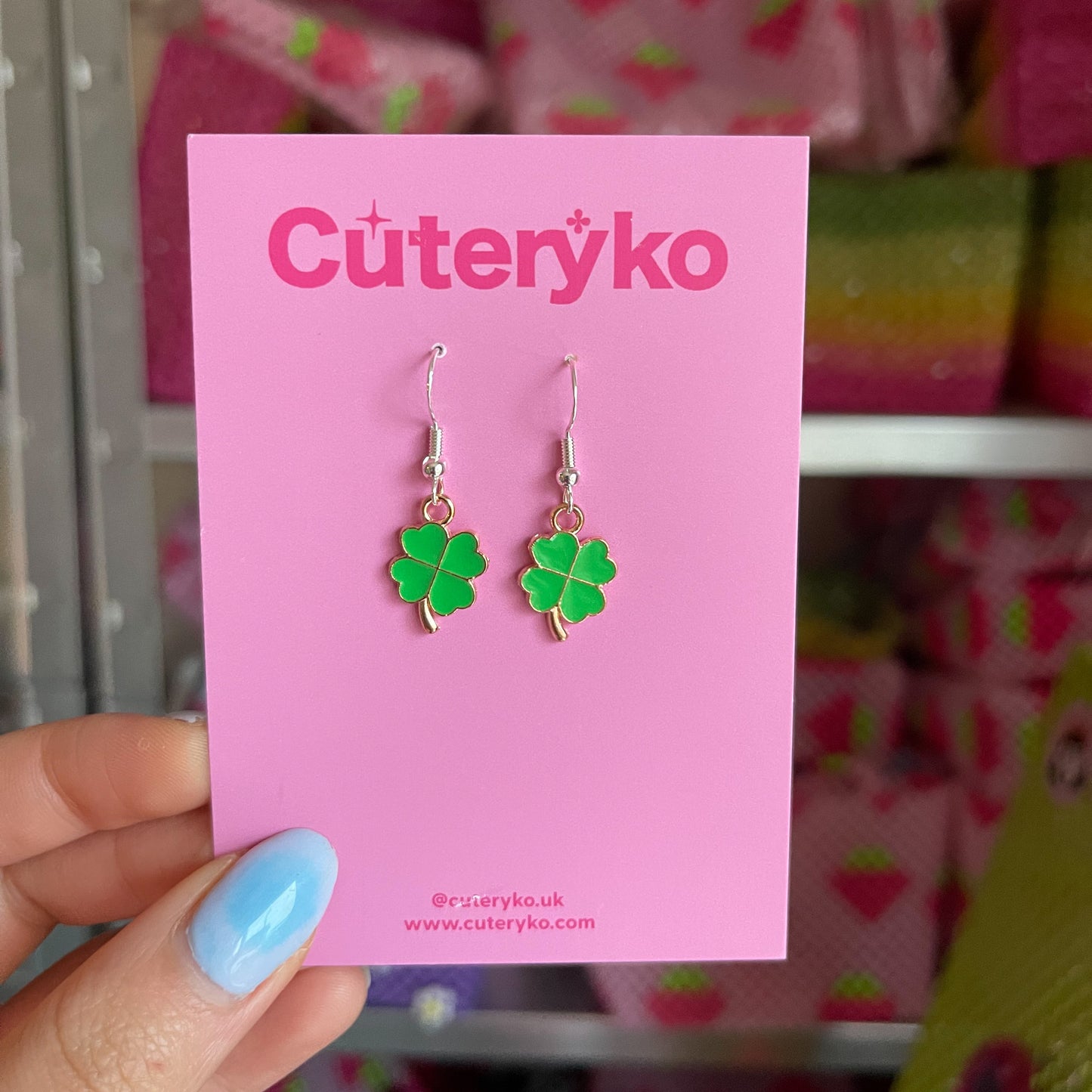 Mini Cute Shamrock Earrings - Cuteryko