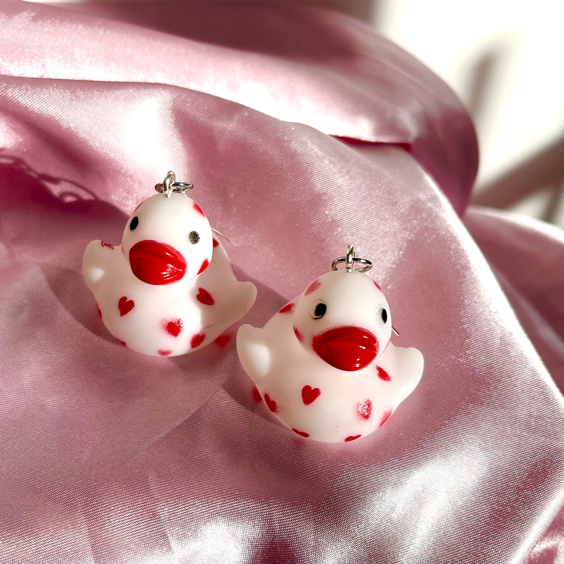 Heart Duck Earrings - Cuteryko